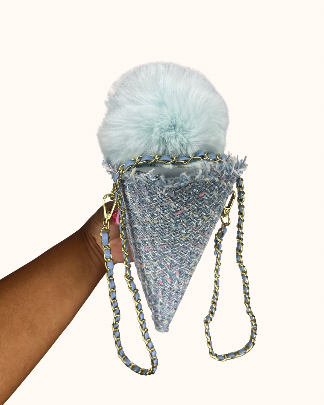 Denim Ice Cream Cone Purse