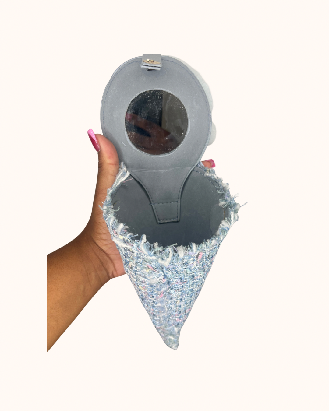 Denim Ice Cream Cone Purse